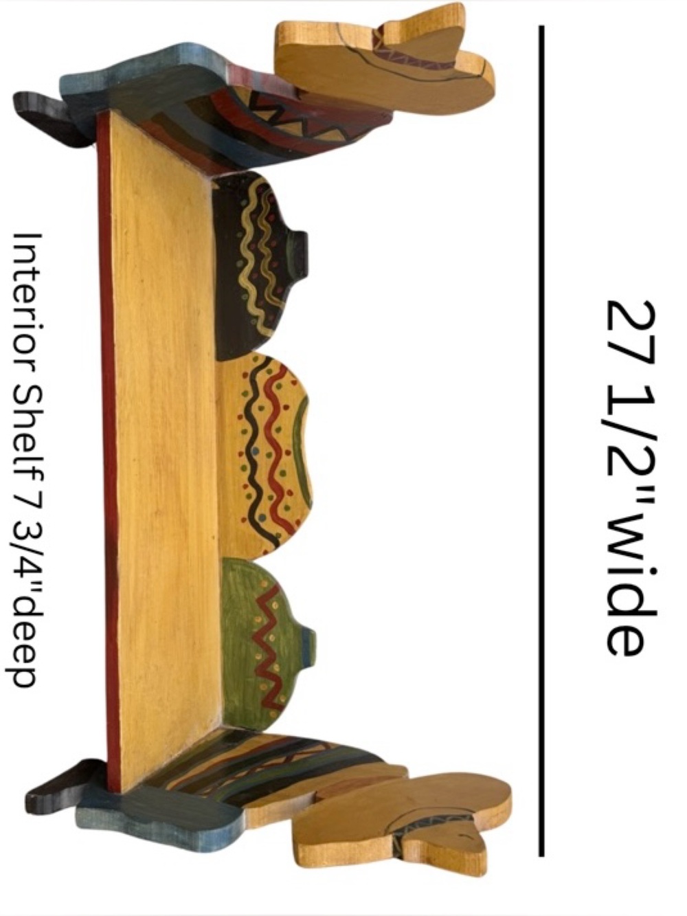 Vintage Rare Mexican Folk Art Shelf handpainted